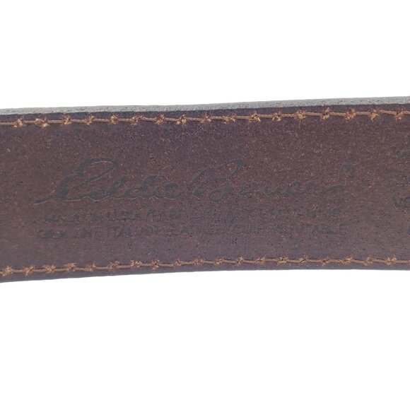 Eddie Bauer Men's Dress Casual Belt Size 48 #2130 Brown Italian Leather - Picture 3 of 16